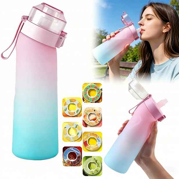 Láhev na vodu gradientní růžová 650 ml Vonný hrnek se 7 kapslemi