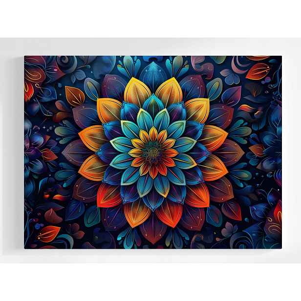 Plakát Mandala Květina Abstrakce Barevná Grafika 100x75