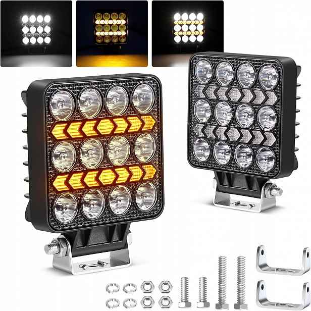 Sada Pracovních Led Světlometů 17W 9–30V IP67 S Pozičními Světly 2KS