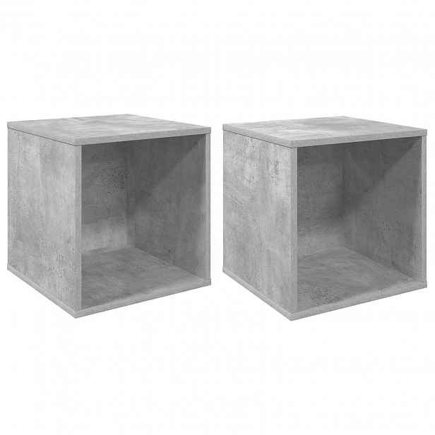 vidaXL Krabice na vinylová alba 2 ks Betonově šedá 37 x 36,5 x 38 cm