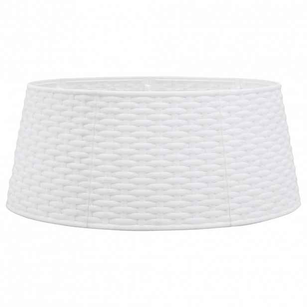 vidaXL Kryt na stojan vánočního stromku bílý Ø 56 x 23 cm plast