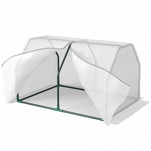 Outsunny FOLIOVÝ SKLENÍK, bílý, ocel, PE plast