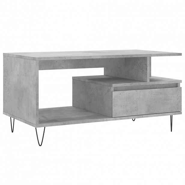 vidaXL Konferenční stolek betonově šedý 90x49x45 cm kompozitní dřevo