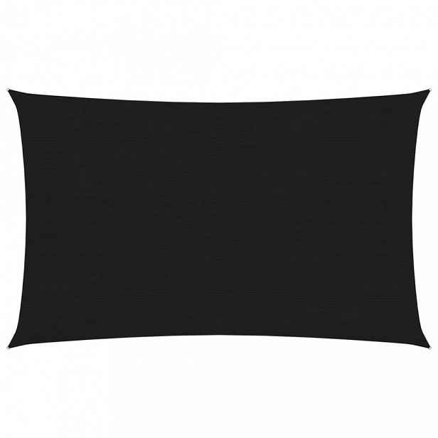 Stínící plachta obdélníková HDPE 2 x 5 m Dekorhome Černá