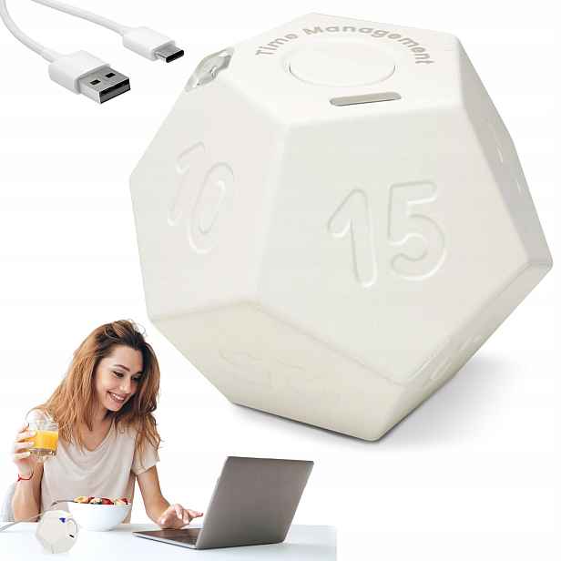 Dvanáctistěnný Časovač Nabíjený Přes Usb, 11 Možností Měření Času, 3 Režimy