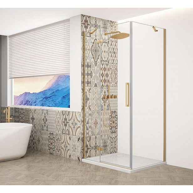 Gelco Trinity - Sprchový kout 80x90 cm, levé, čiré sklo/zlatá GT5690-80CL-G