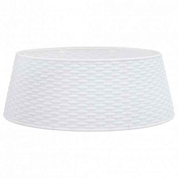 vidaXL Kryt na stojan vánočního stromku bílý Ø 65 x 23 cm plast