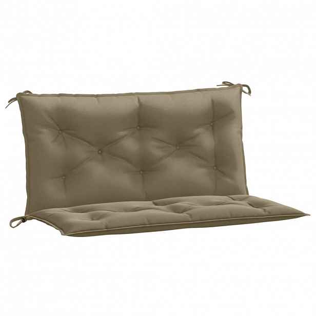 vidaXL Podušky na zahradní lavici 2 ks taupe melanž 100x50x7 cm textil