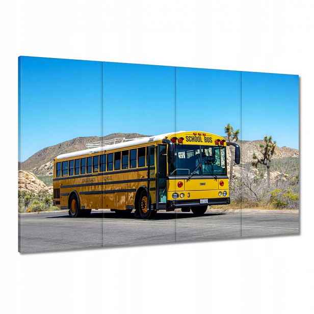 Obrazy 120x80 Žlutý školní autobus