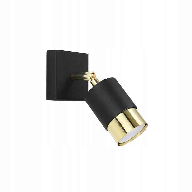 Sollux Lighting Nástěnné svítidlo Nero Černá/Zlatá GU10 10W IP20 Stmívatelné