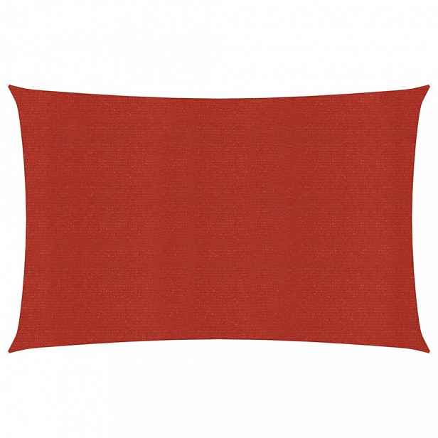 Stínící plachta obdélníková HDPE 2 x 5 m Dekorhome Červená
