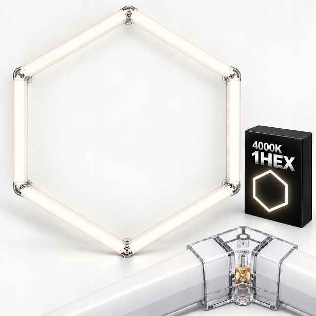 Bílý stropní svítidlo stropní Led HEX1 92x79 Cm 42W studio obývací pokoj 4000K silný