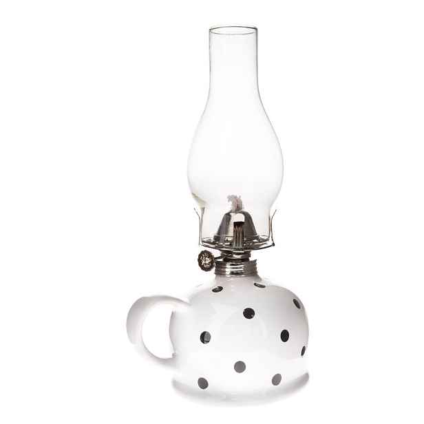 Keramická petrolejová lampa (výška 28 cm) – Dakls