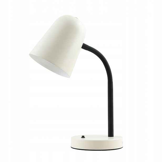 Stolní lampa, moderní, bílá, pro žárovku E27