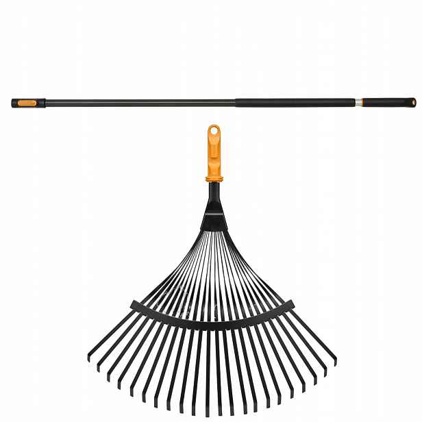 Fiskars Oneclick hlava Kovové hrábě na listí 42 cm násada 119-174 cm