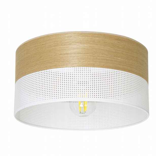 Stínidlo Válec Pro Závěsnou Lampu Loftové Díry Velké 30 CM Bílé Polský
