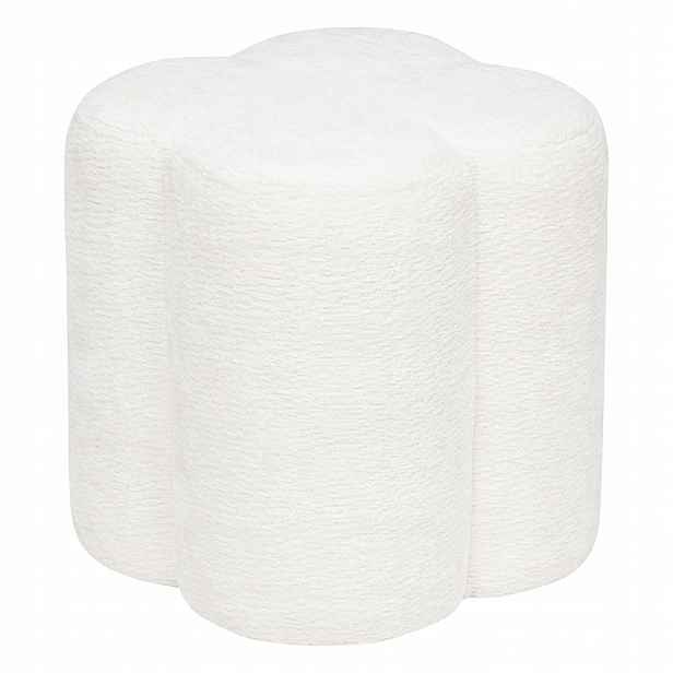 Taburet Květina Bílá 35X35X38 CM Do Obývacího Pokoje A Dětského Pokoje Max 110 Kg