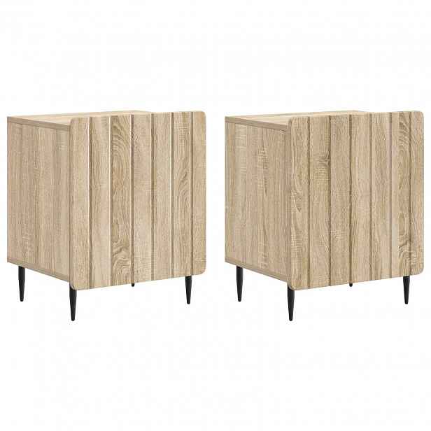 vidaXL Noční skříňka 2 ks Dub sonoma 43 x 34,5 x 52 cm