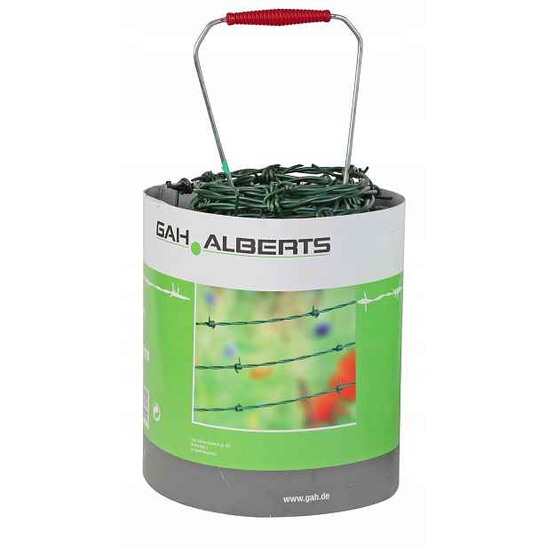 GAH-Alberts ostnatý drát zelený, role 25 m, tloušťka 2,8 mm