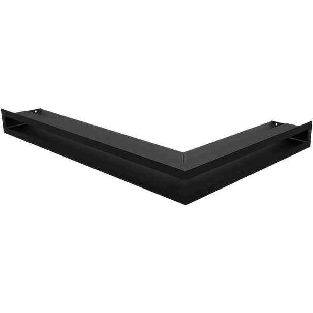 Ventilační mřížka do krbu Luft rohová levá 60x40x6 černá Slim
