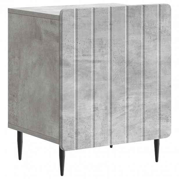 vidaXL Noční skříňka Betonově šedá 43 x 34,5 x 52 cm Kompozitní dřevo