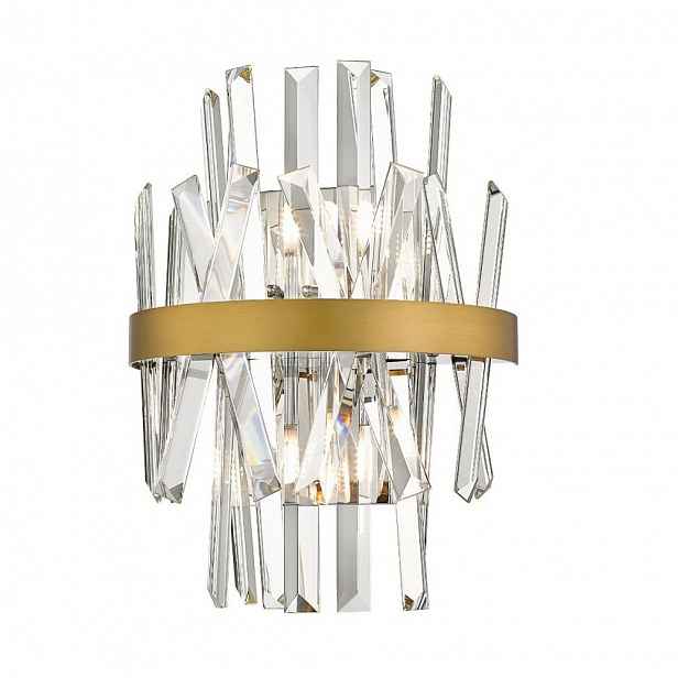 Zlatá nástěnná lampa Constantinople glamour s průhledností ZumaLine