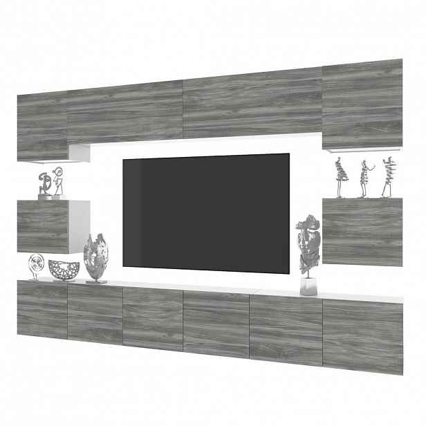 B BELINI GROUP OBÝVACÍ STĚNA Milano 3, Šedá matná, 300 cm, Bezúchytková