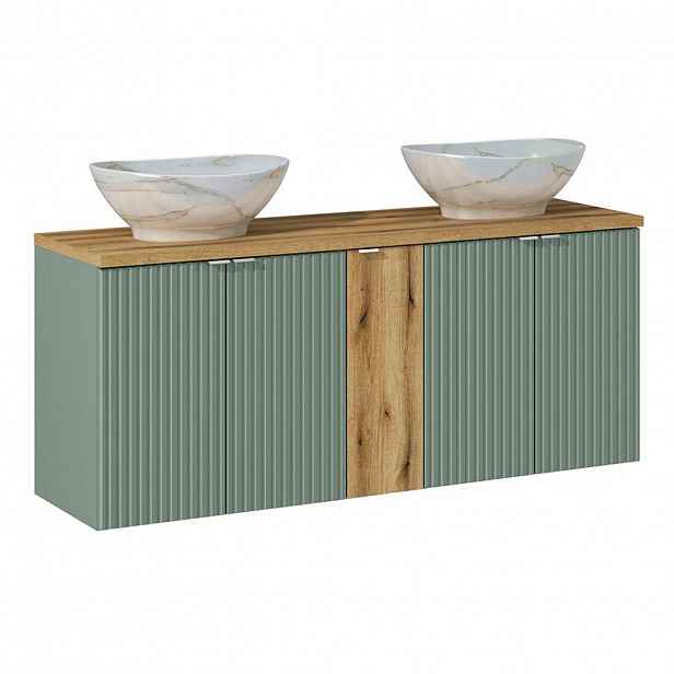 Petits-meubles DVOJUMYVADLO 140cm Jade Zelená a dřevo