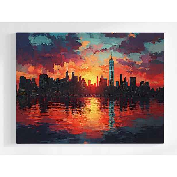 Plakát Město Panorama New York Manhattan Slunce 100x75