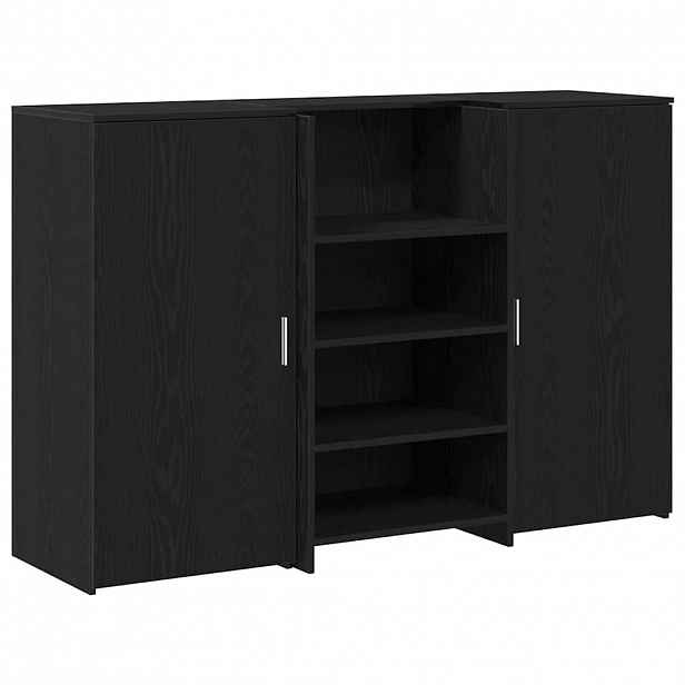 vidaXL Recepční stůl černý dub 155x50x103,5 cm kompozitní dřevo