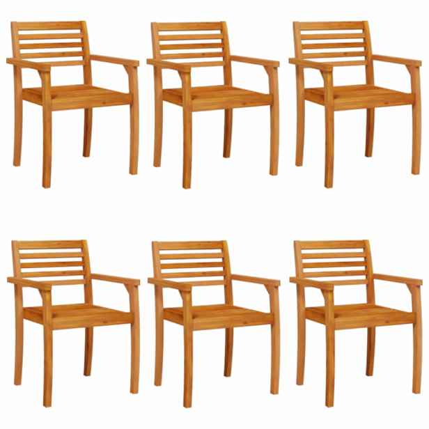 vidaXL Zahradní židle 6 ks 59 x 55 x 85 cm masivní akáciové dřevo