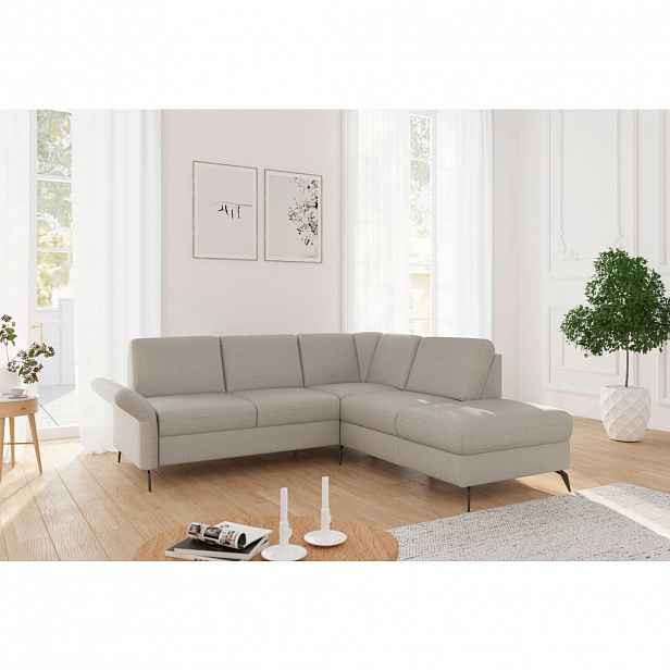 Sit & More ROHOVÁ SEDAČKA, textil, šedohnědá
