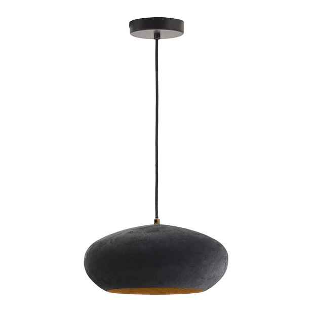 Černé závěsné svítidlo s kovovým stínidlem ø 30 cm Inda – Kave Home