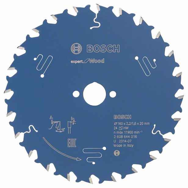 Kotouč pilový Bosch Expert for Wood 160×20×2,2 mm 24 z.