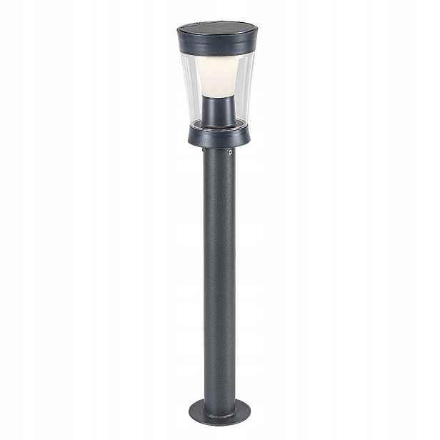 Moderní stylová solární zahradní lampa se sloupkem pro zahradu a cestu