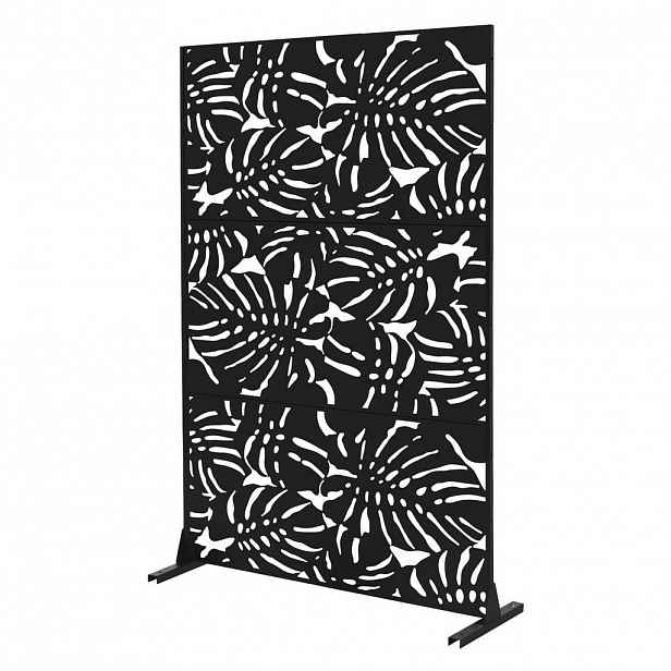 ML-DESIGN KOVOVÝ PARAVÁN Roma 120 x 180 cm, černý, z oceli
