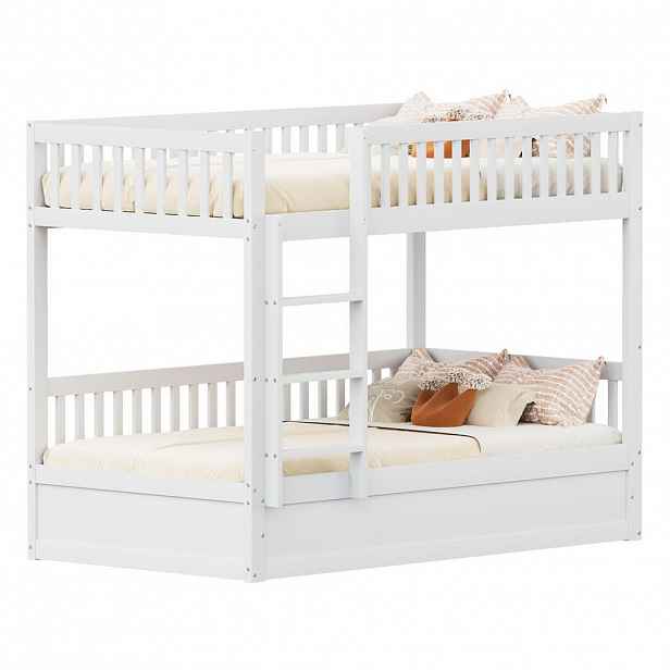 OKWISH PATROVÁ postel 90/200 cm bílá z borovice s hydraulickým úložným prostorem
