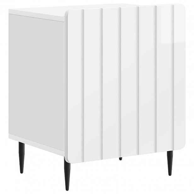 vidaXL Noční skříňka Bílá s vysokým leskem 43 x 34,5 x 52 cm