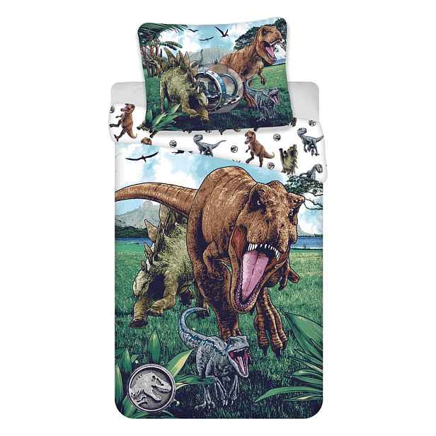 Bavlněné dětské povlečení na jednolůžko 140x200 cm Jurassic World "Trio" – Jerry Fabrics