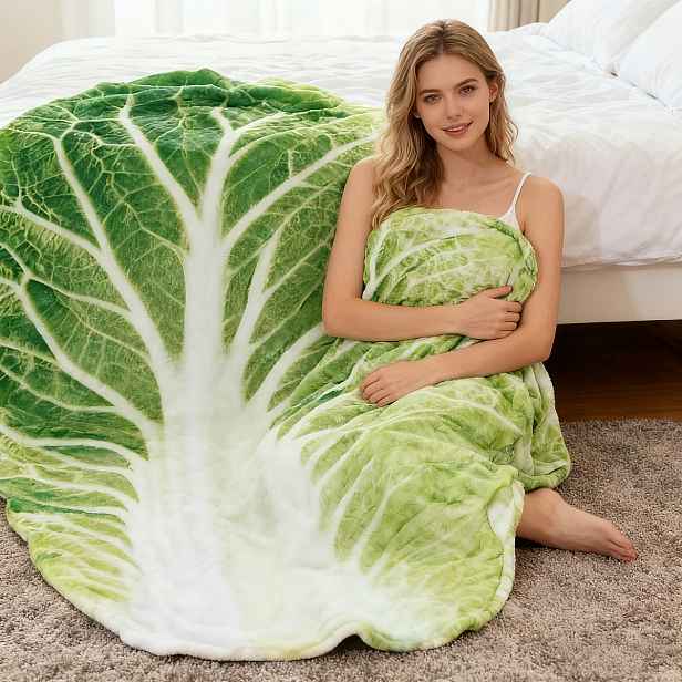 Deka deka přehoz piknik podložka Salát zelí dárek vegan vege vege 200 cm