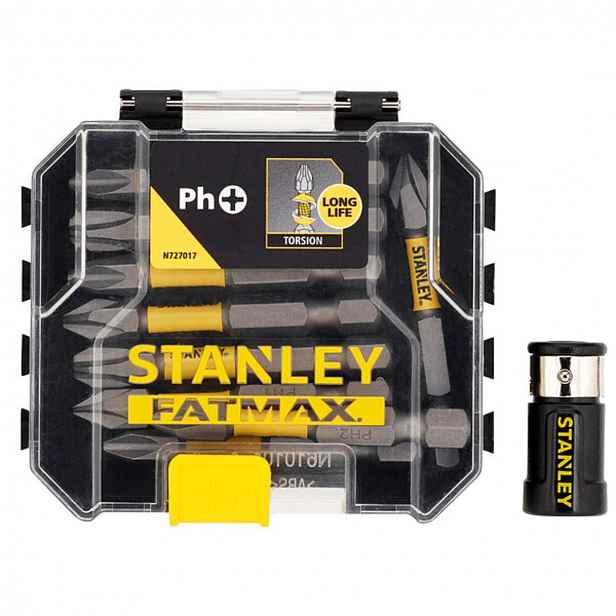 Stanley - 10dílná sada torzních bitů PH, s držákem bitů STA88564-XJ
