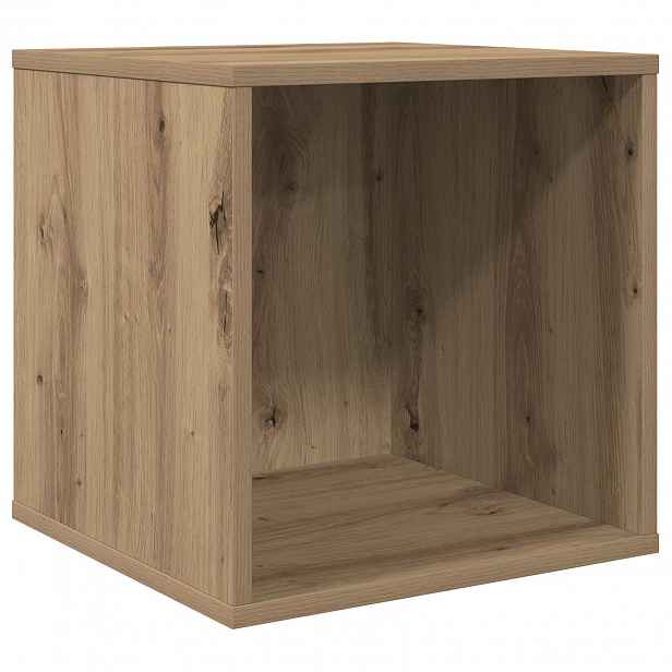 vidaXL Krabice na vinylová alba Dub artisan 37 x 36,5 x 38 cm