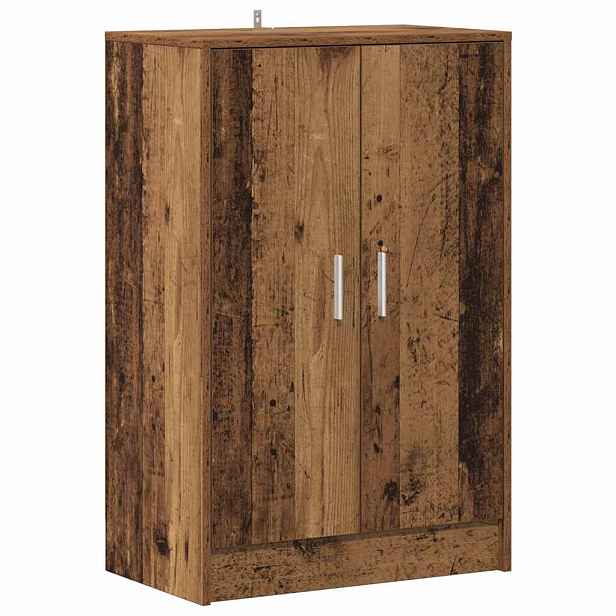 vidaXL Skříň na obuv 60 x 35 x 92 cm Staré dřevo 6 polic