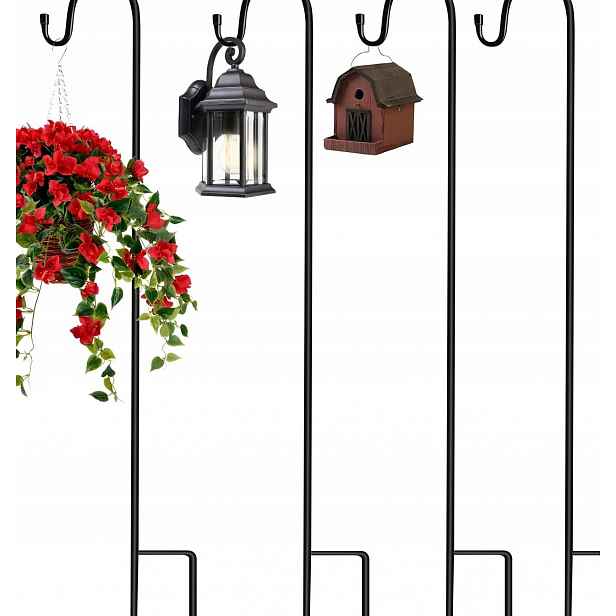 Zahradní Háky Pastýřské 90 CM Kovové 4 Kusy