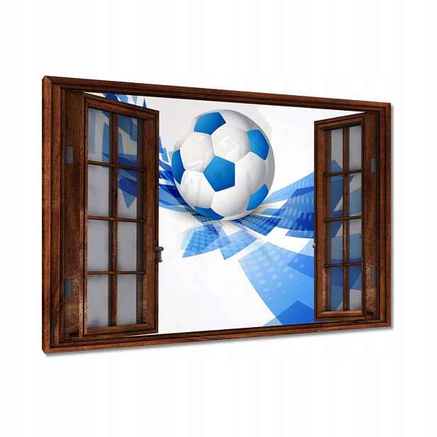 Obrazy 90x60 Modrý fotbal