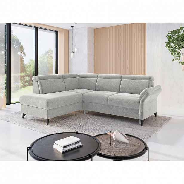 Sit & More ROHOVÁ SEDAČKA, textil, světle šedá
