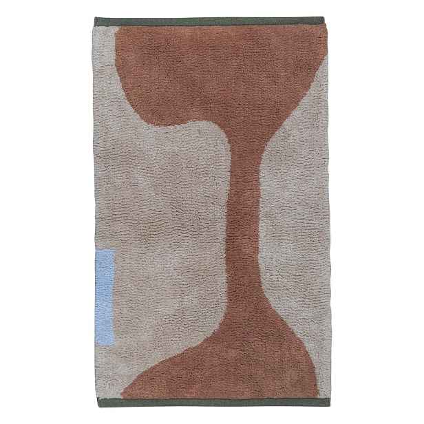 Bavlněný pratelný koberec v cihlové a béžové barvě 50x80 cm Figura – Mette Ditmer Denmark