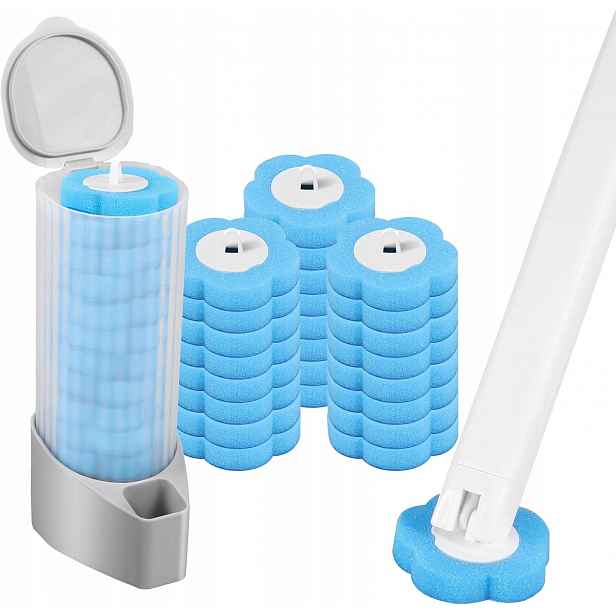 Jednorázový Wc Kartáč 24 Náplní Hygienický Systém