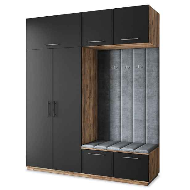 MASSENO MODERNÍ PŘEDSÍŇOVÁ SESTAVA REMA, 200/240/60 cm, dub Lefkas