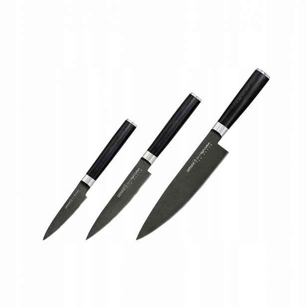 Sada 3 nožů Samura Mo-v Stonewash AUS-8 v krabičce